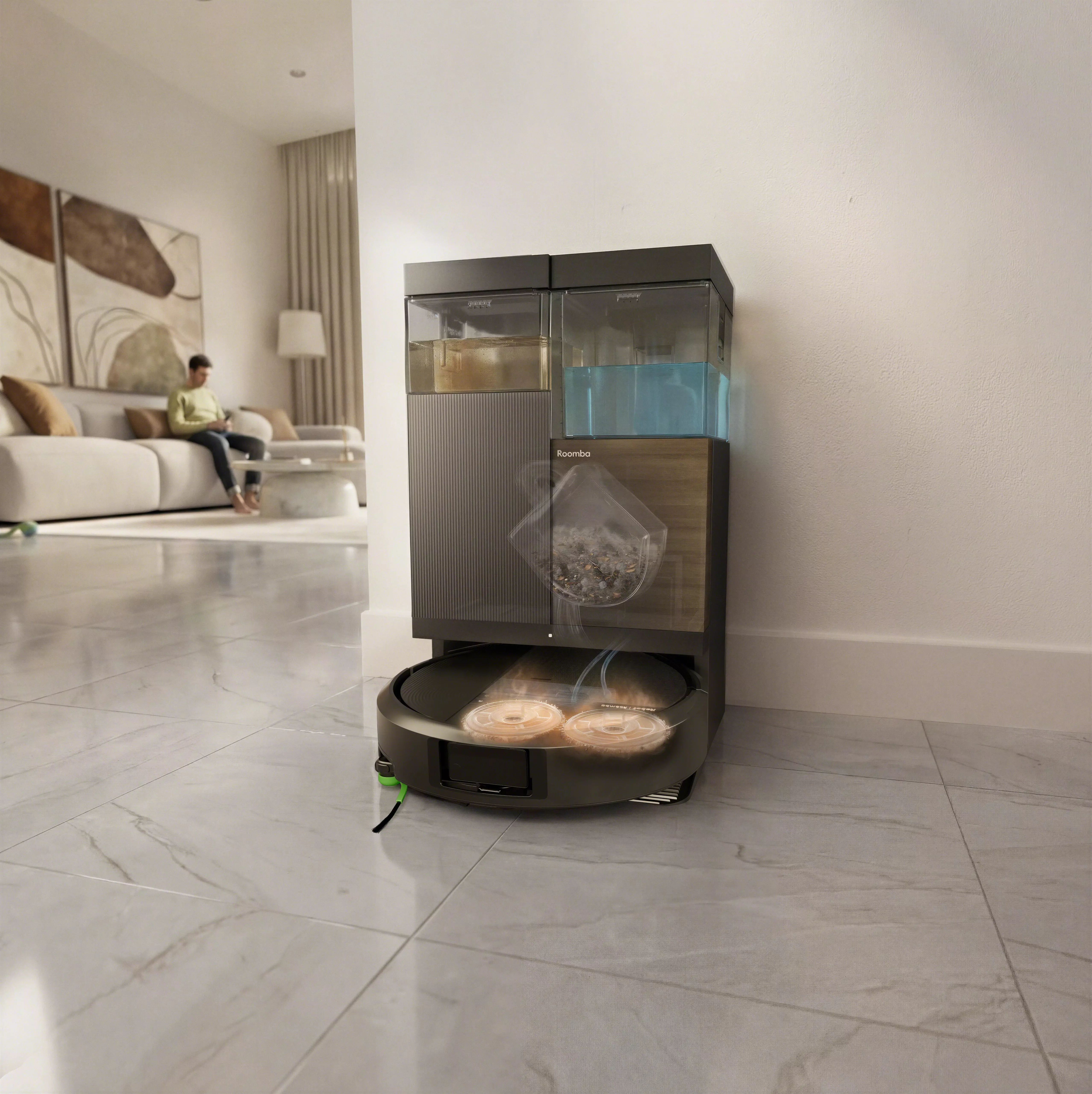 Roomba® Plus 575 Combo Roboter + AutoWash™ Dock – Weiß