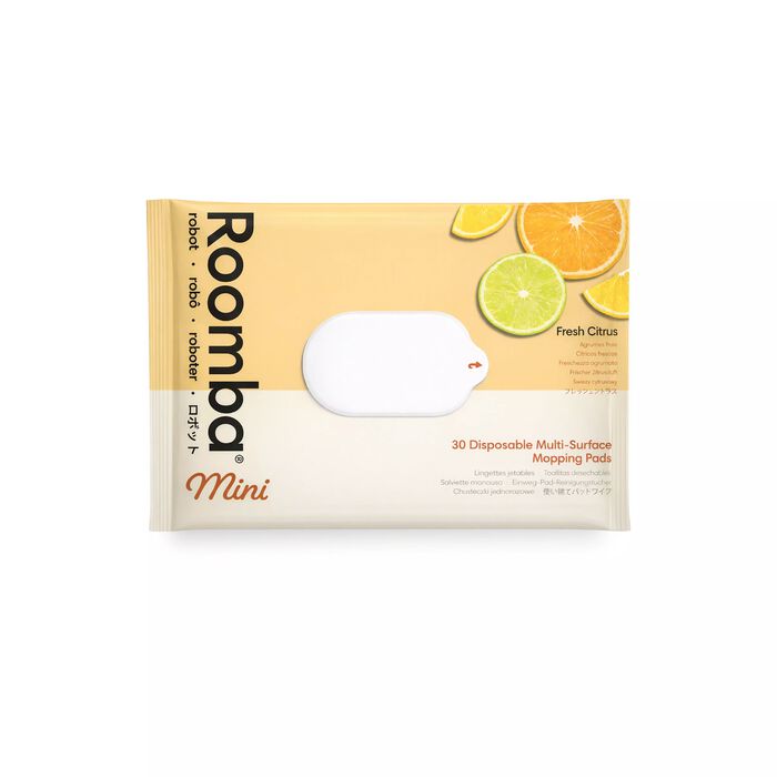 Disposable Multi-Surface Mopping Pads for Roomba&reg; Mini Robots, 1 pack/30-Pads, Fresh Citrus, , large image number 0