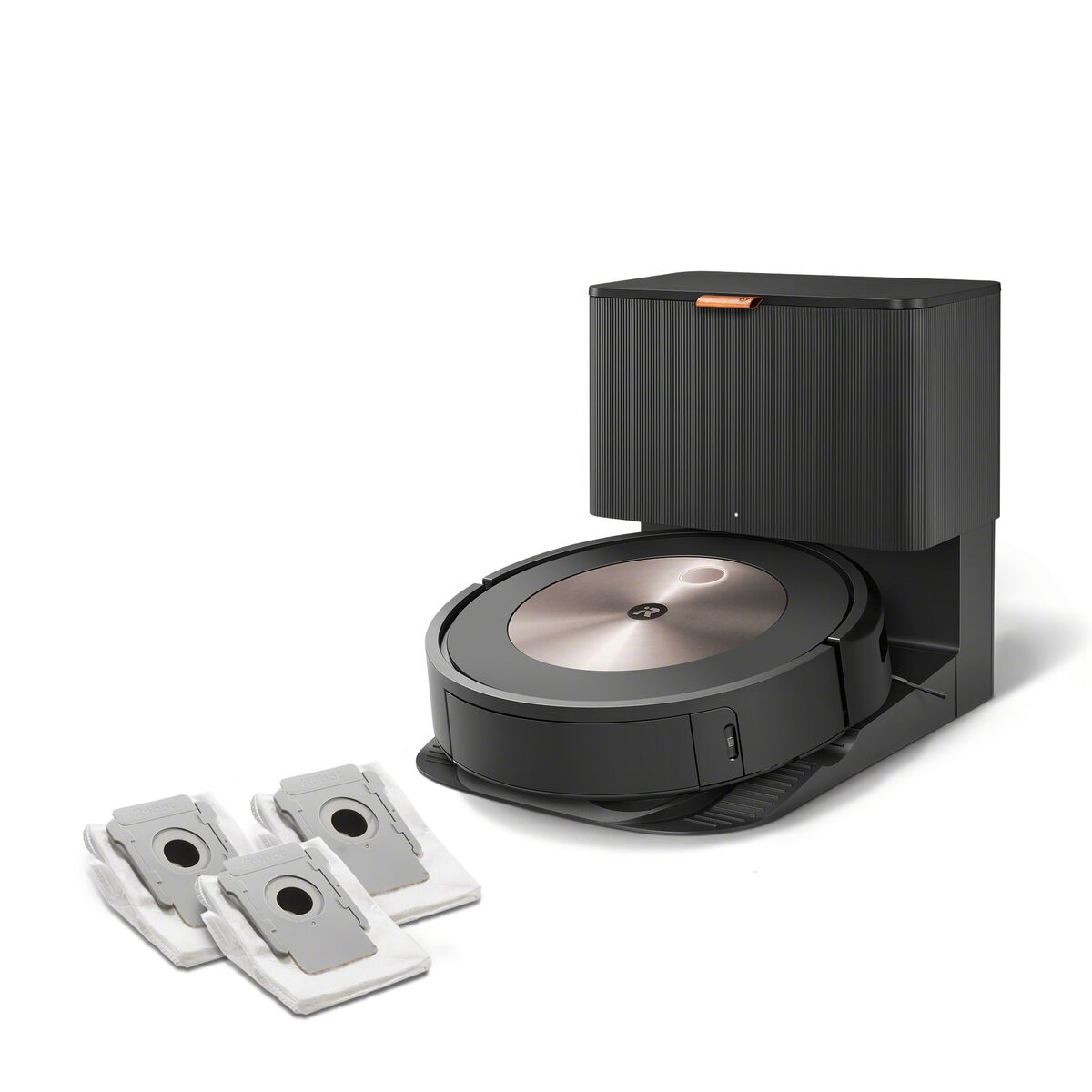 Aspirateur robot avec système d’autovidage Roomba® j7+ connecté au Wi-Fi & lot de 3 sacs d’élimination de la saleté, , large image number 0