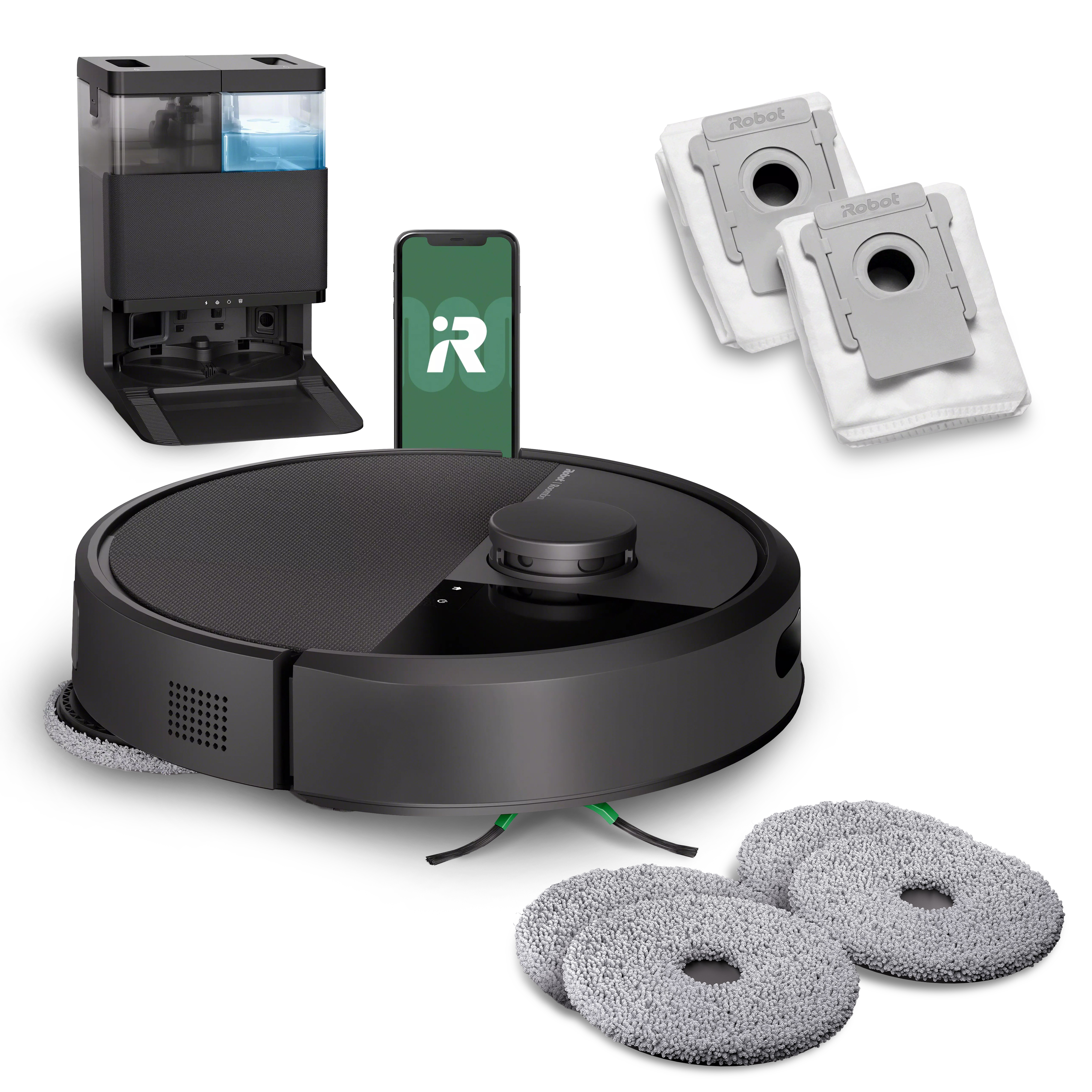 Robot Roomba® Plus 406 Combo con Base AutoWash™ - Negro