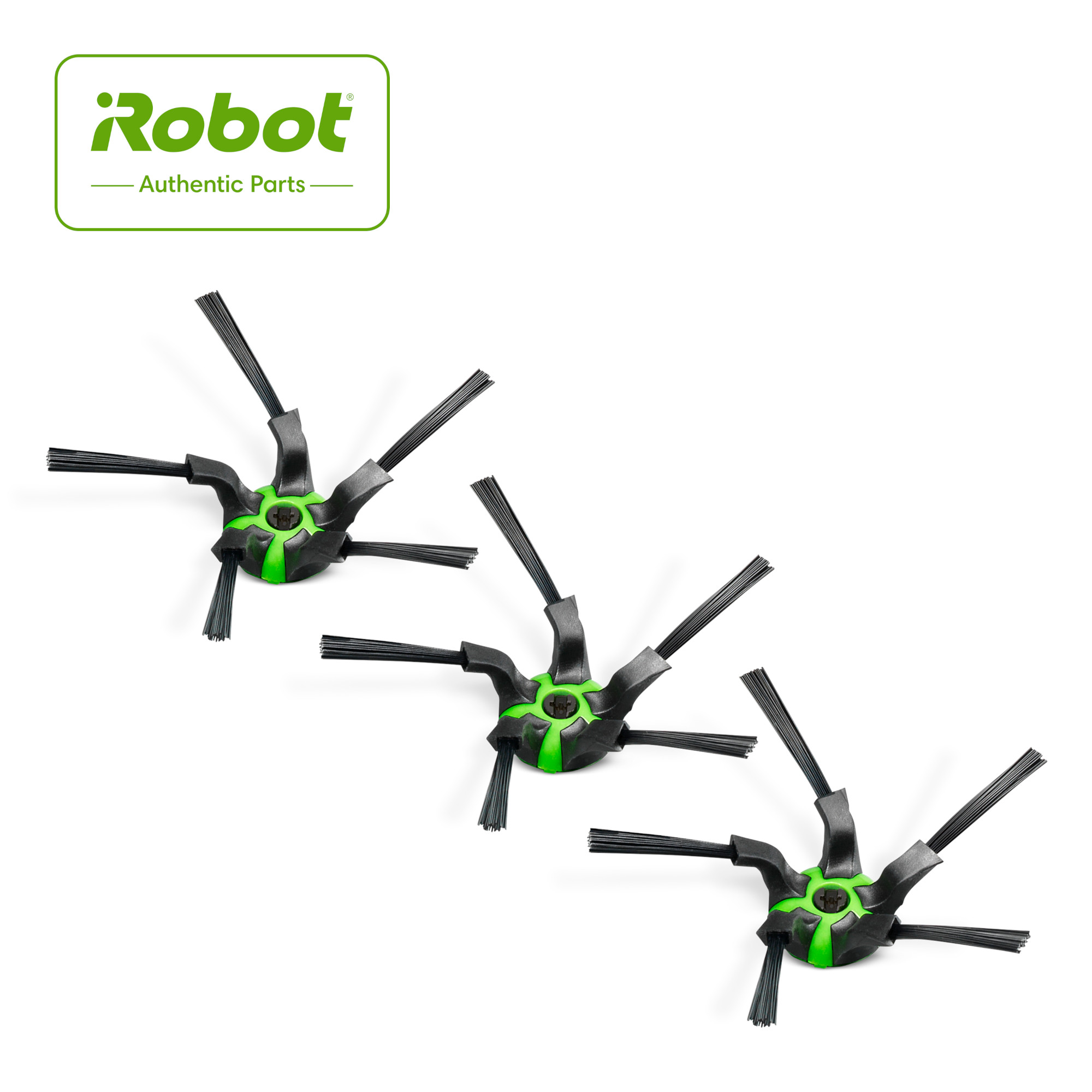 3x Cepillo lateral compatible con robot aspirador iRobot Roomba 555, 560,  562, 563, 564, 565, 570, 580, 581, 590 - Juego de cepillos, blanco